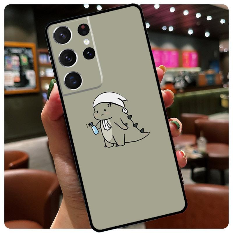 Cute Dinosaurs Phone Case For Samsung Galaxy S24 Ultra S20 S21 S22 S23 S25 Ultra S9 S10 Plus S25 FE Cover
