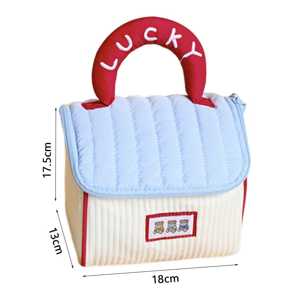 High Aesthetic Value Cartoon House Makeup Bag Large Capacity Soft Toilet Bag Lightweight Portable Wash Bag Woman Use