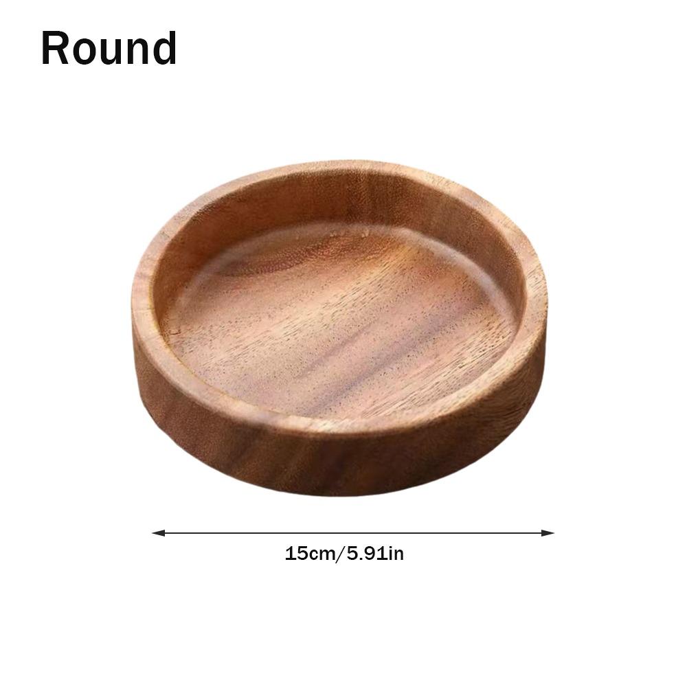 Wooden Snack Tray Japanese Style Fruit Tray Smooth Edge Tea Serving Plate Fruit Serving