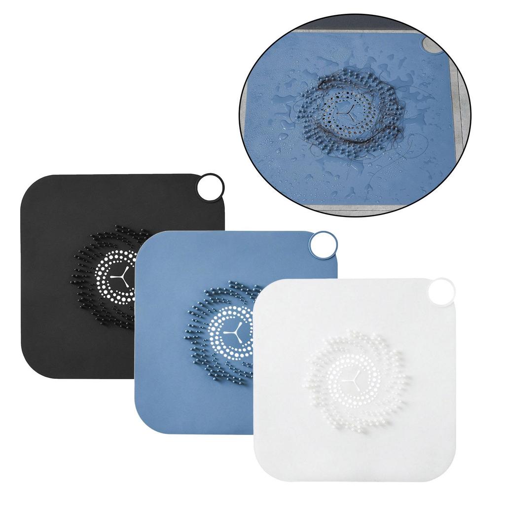 Large Silicone Tub Stopper Drain Plug Hair Catcher Flat Suction Cover for Bathroom Sink Shower Bathtub Universal Fit