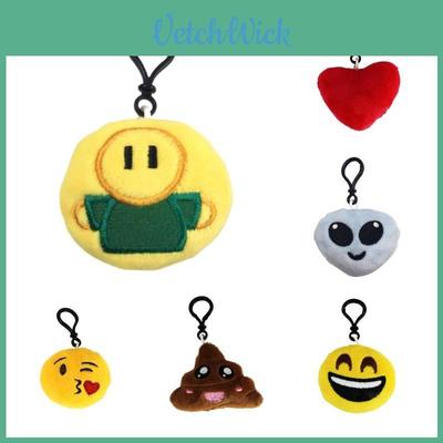 Expression Keychain Mini Plush Pendant Cute Emoji Stuffed Doll Decoration Gift