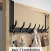 Punch-Free Over-the-Door Coat Rack with 8 Hooks
