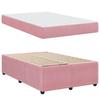 Bed Frame with Mattress Pink 120 x 190 cm Fabric