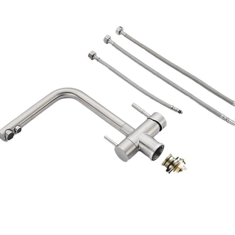 304 Stainless Steel 360-Degree Rotating Hot and Cold Multifunctional Kitchen Water Purifier Faucet for Home Use