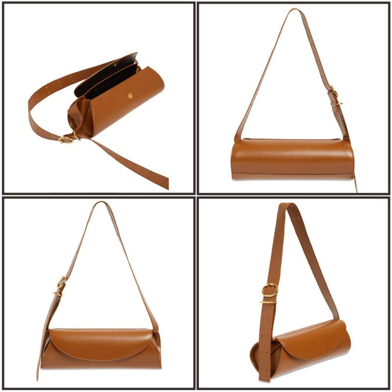 

Сумка-багет из телячьей кожи, модная кожаная сумка-мессенджер через плечо, нишевая сумка под мышку высокого класса 11X29X10cm коричневый