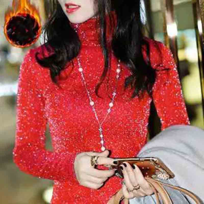 

Женские осенне-зимние теплые женские пуловеры размера плюс, утолщенные бархатные теплые толстовки с низом, рубашка, топ M