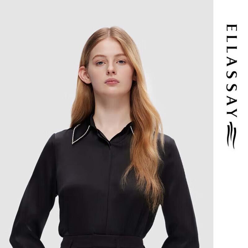 ELLASSAY Women s Mulberry Silk Commuter Long Sleeve Shirt S