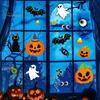 Classroom Halloween Decorations Cute Static Cling Window Stickers, Pumpkin Ghost Bat Black Cat Glass Decals Decals, No Adhesive Removable Art for Home