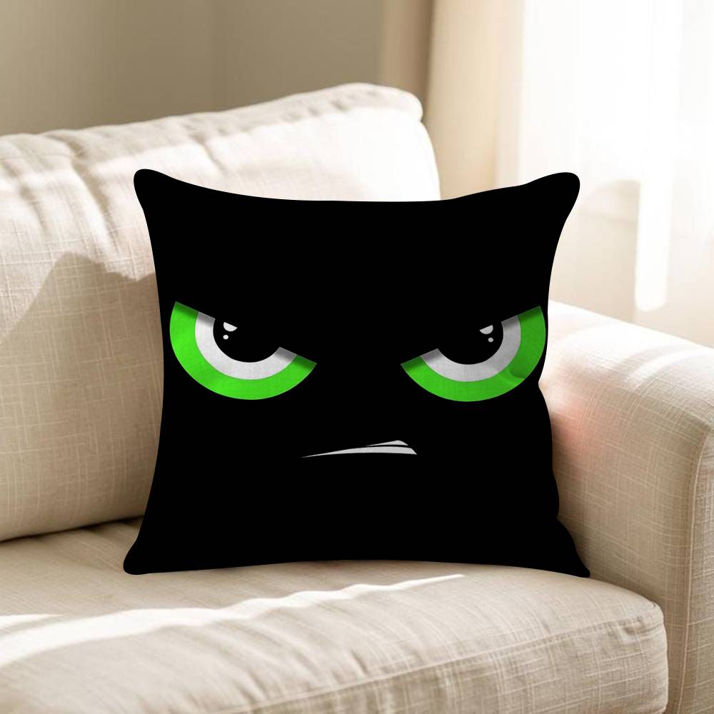 Angry Cartoon Eyes Pillow Cushion Cover Pillowcase Living Room Sofa Home Decor Customized