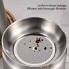 Portable Large Capacity Oil Strainer Pot Stainless Steel Cooking Oil Container with Basket for Kitchen and Outdoor Use