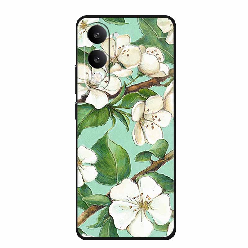 3D Emboss Case For Vivo iQOO Z10 Lite Phone Case Coque Flowers Silicone Soft Back Cover For Vivo Y29S Y29T Y19s GT 5G Case Funda