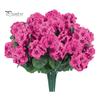Long-lasting Decorative Flowers 1/6/12Pcs Artificial Geranium Flower with Green Leaves Realistic UV Resistant No Fading Fake Silk Indoor Outdoor