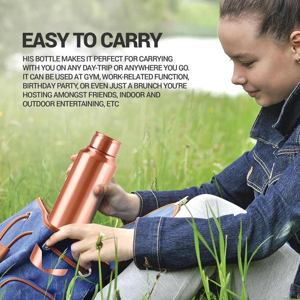 Alpine New Copper Bottle, 900 Ml, 1 Piece, Copper