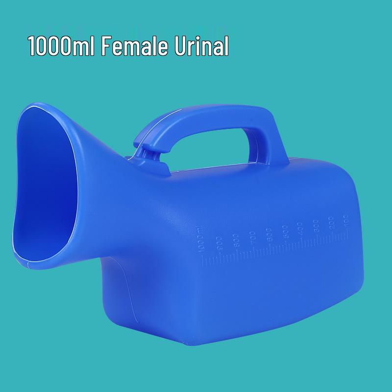 1200ml Men's Portable Urinal with Lid - Large Capacity Bedside Urinal for Adults