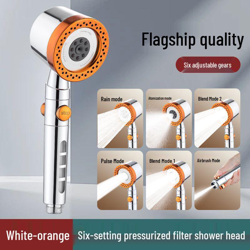 Pressurized Rain Shower Head Filter Nozzle for Home Bathrooms