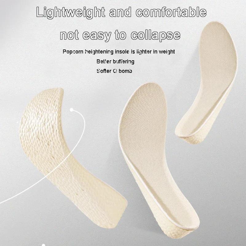 Boost Shock Absorption Sports Shoes Insole for Feet Height Increase Insoles Men Women 1.5cm/2.5cm/3.5cm Growing Shoe Pads 1Pair