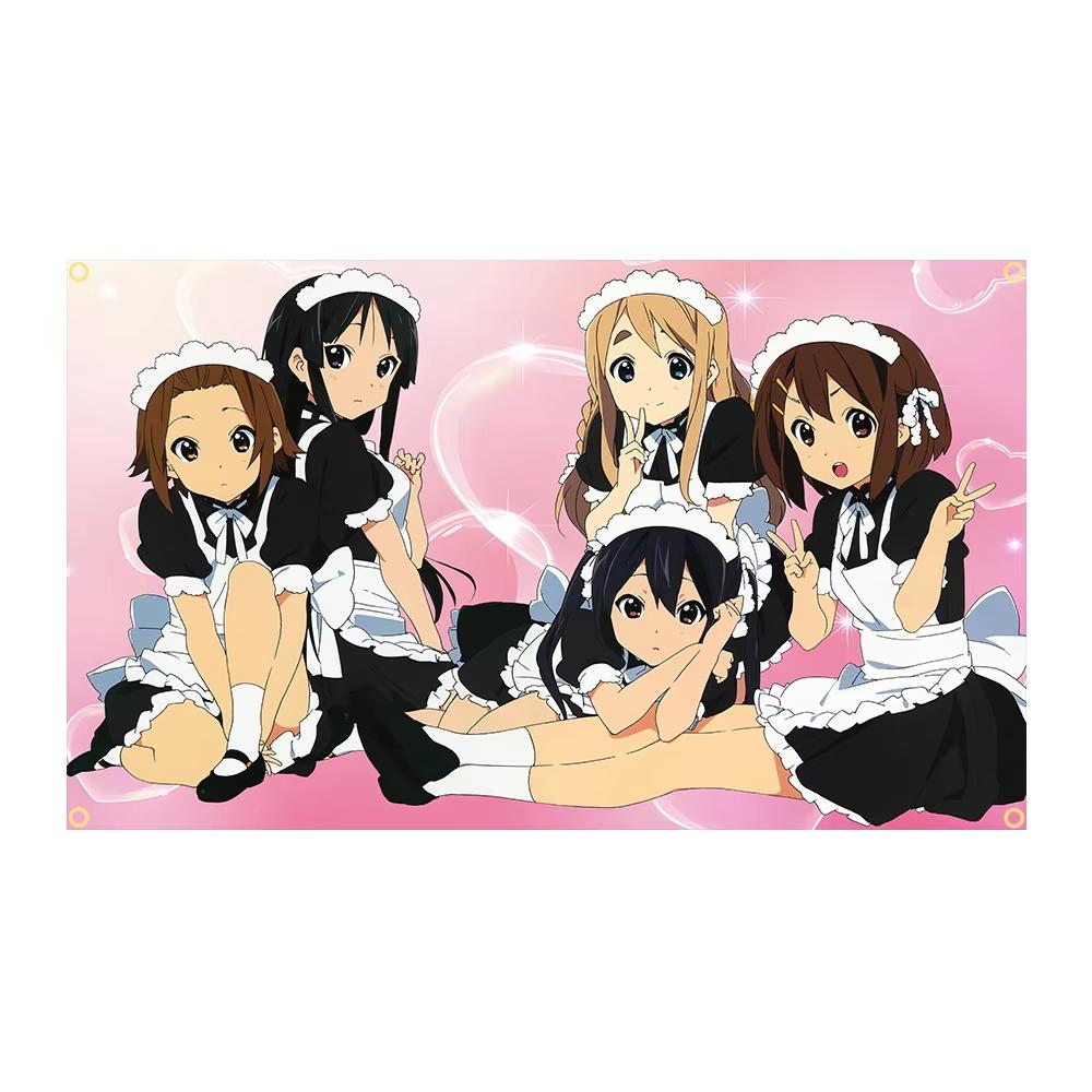 

Japan Pink Kawaii Anime Flag KON Tapestry Wall Hanging Living Room For Bedroom Room Decor College Dorm Party Banners 74x94cm(29x37in)