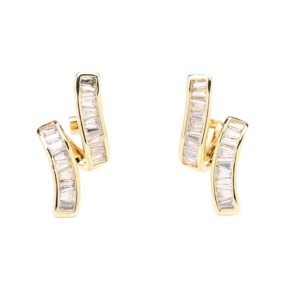 Koreańska wersja super błyszczących modnych kolczyków bez dziurki 2025 nowy modny super błyszczący cyrkon wyszczuplający twarz klipsy do uszu temperamentowe damskie mod