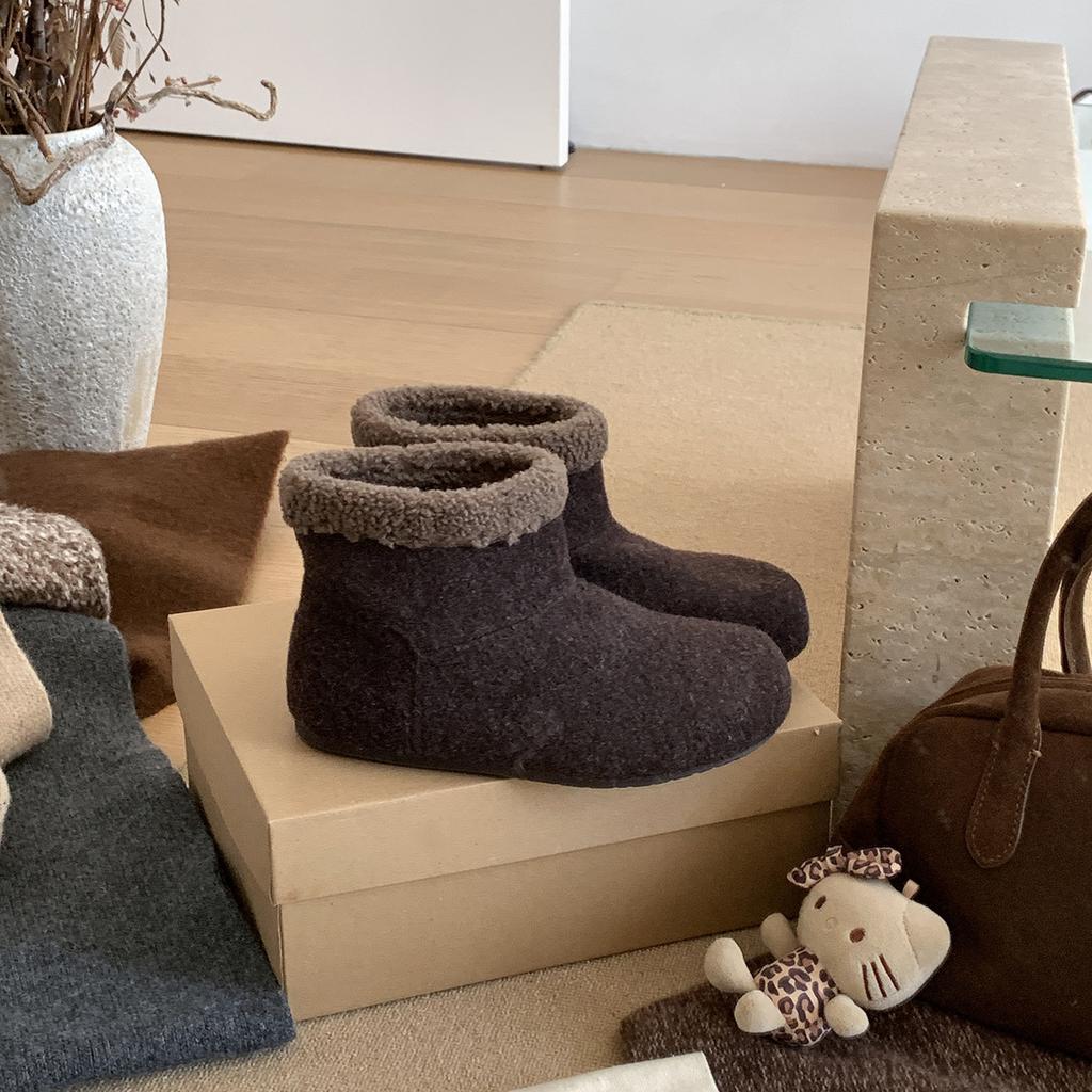 Cm height-increasing short boots cotton shoes snow boots women's thick-soled winter velvet warm and comfortable cotton boots