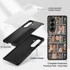 Vintage Flower Print Case For Samsung Z Fold 8 Ultra 7 6 5 Luxury Leather Skin Hard Folding Phone Cover For Galaxy Z Fold8 Fold7 Fold6
