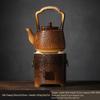 Handun Ceramic Pumpkin Teapot Set with Mini Carbon Stove