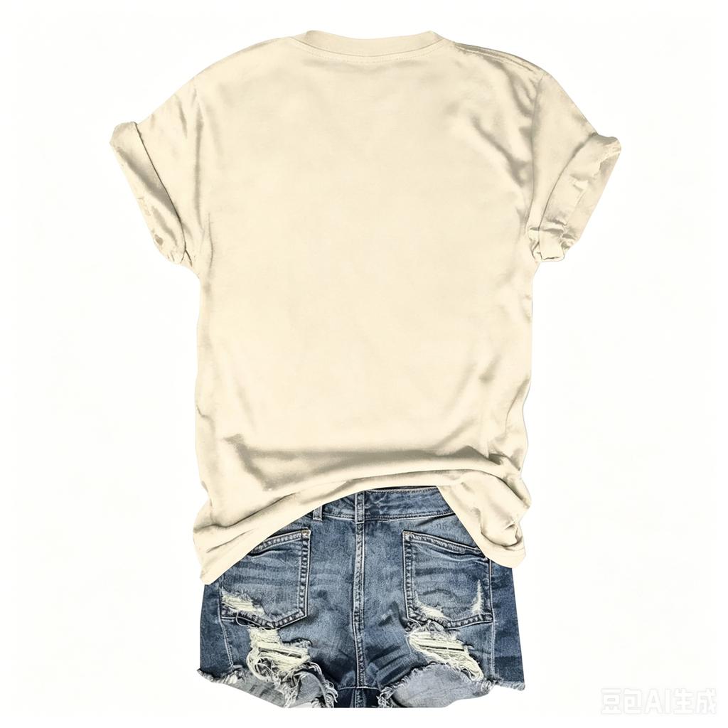 Women's Casual Letter Print Short Sleeve T-Shirt for Everyday Wear