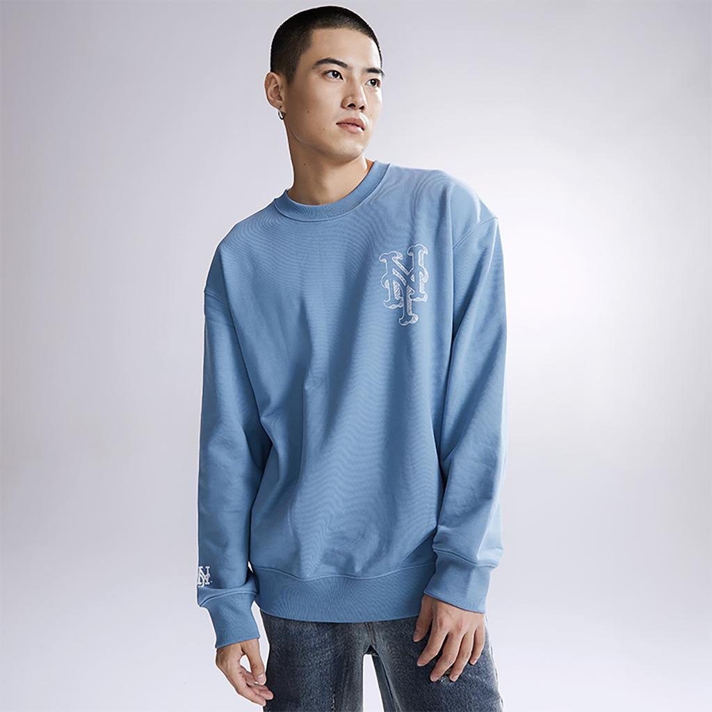 New MLB Sweatshirts Unisex Sky Blue 3AMTB0434-09BLP
