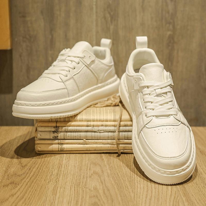 Fashion Street Style Casual Shoes Leisure Walk Leather Mens Sneakers Stylish Trend Skateboard Footwear New Outdoor Male Tenis Masculino