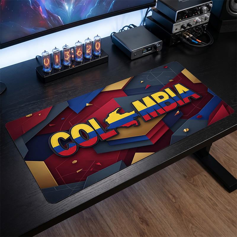 Colombia Football Crest Mouse Pad, Extended Non Slip Rubber Desk Mat for Gaming Office Laptop Fan Gift