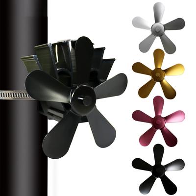 5  for Heat Powered Wood Stove Fan Wood Log Burner Fireplace Friendly Fan