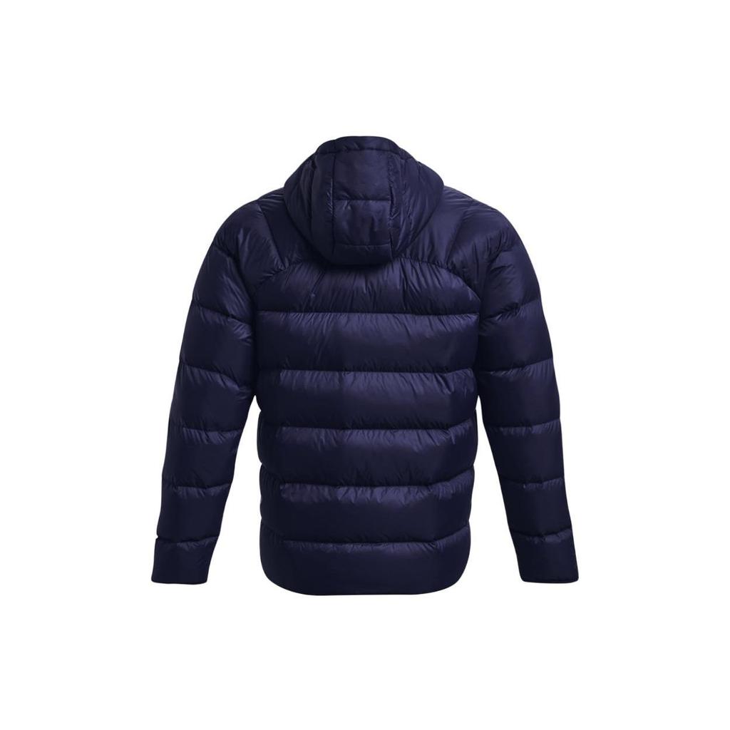 Under Armour Solid Color Hooded Long Sleeve Zip Jacket Men Jackets Blue 1372651-410