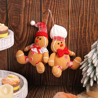 Lebkuchen Weihnachtsdekoration Weihnachtsbaumschmuck Niedliche Weihnachtsfigur Deko Lebkuchenpuppe für Tischplatte Schlafzimmerregal