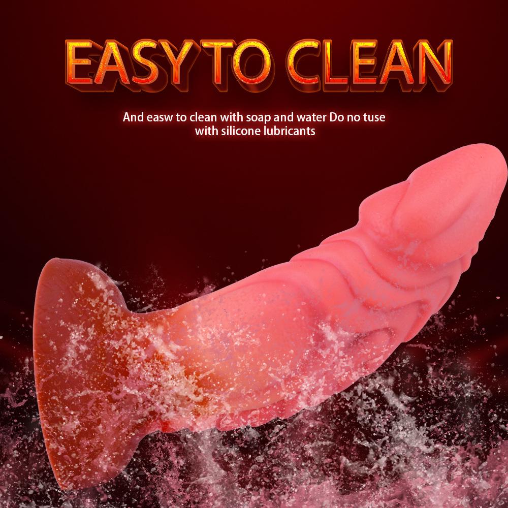 Alien Spiky Penis Liquid Silicone Dildo Male and Female Masturbator Anal Plug Adult Sexual Product