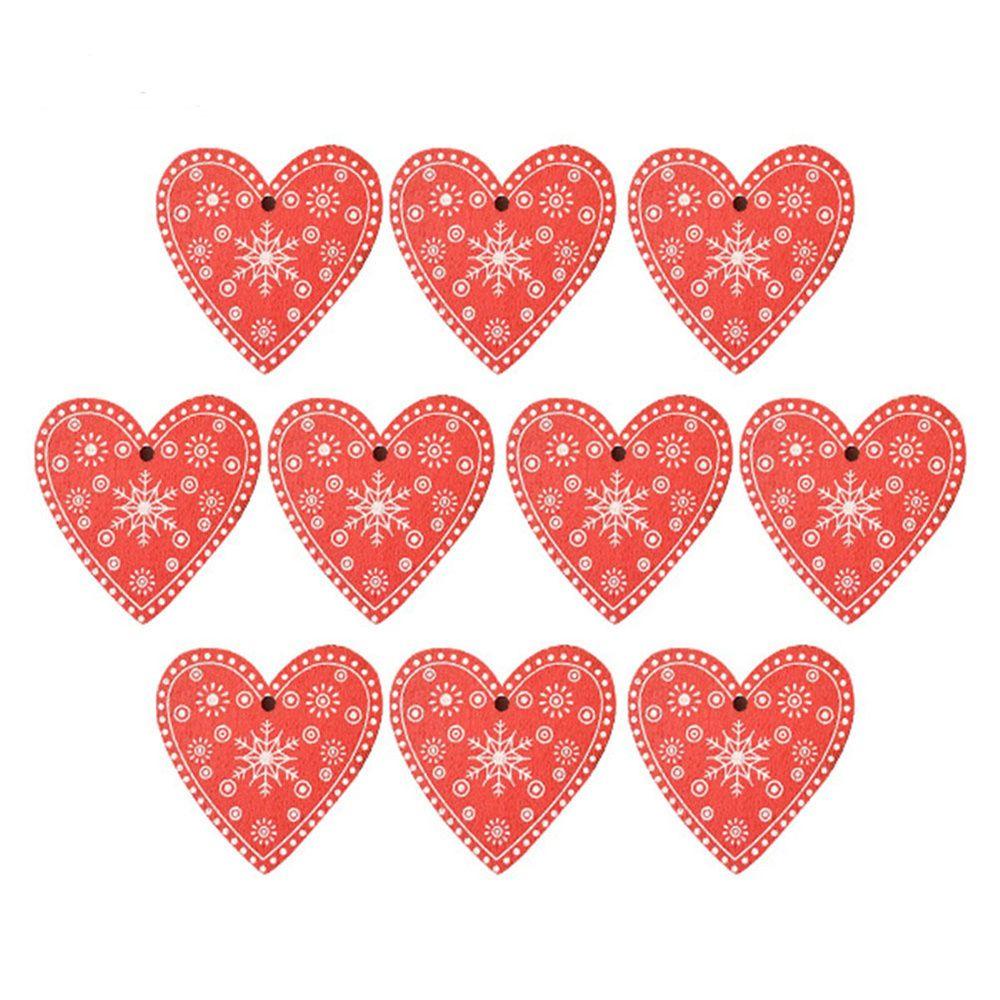 10pcs/set Gift Hanging Embellishment Party Supplies Wooden Tag Christmas Tree Ornament Star