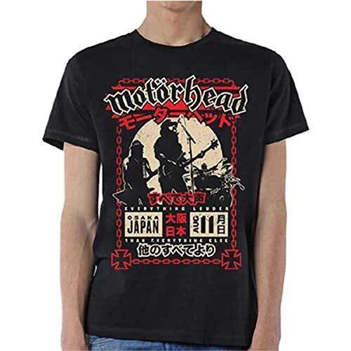 Rockoff Trade Men s Motorhead Loud in Osaka T-Shirt, Black, Medium XL