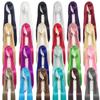 Peruca Sintética Colorida Lisa para Mulheres 100cm Fibra Resistente ao Calor Multicor Festa Anime Roleplay Touca Grátis
