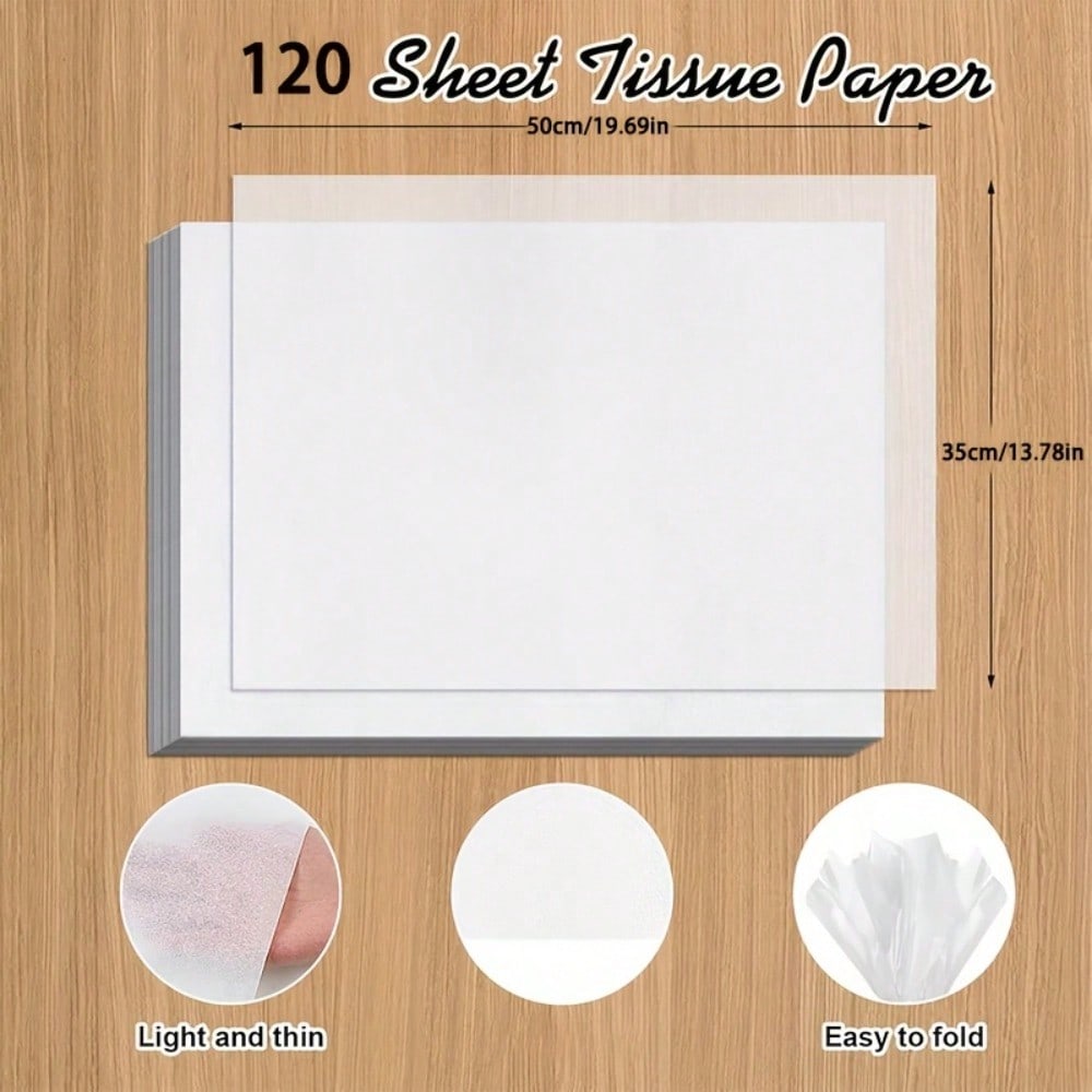 60 Sheets Bulk White Tissue Paper For, Wedding, Birthdays, Mother's Day, Gift Wrap Tassel Garland, Gift Baskets DIY Crafts