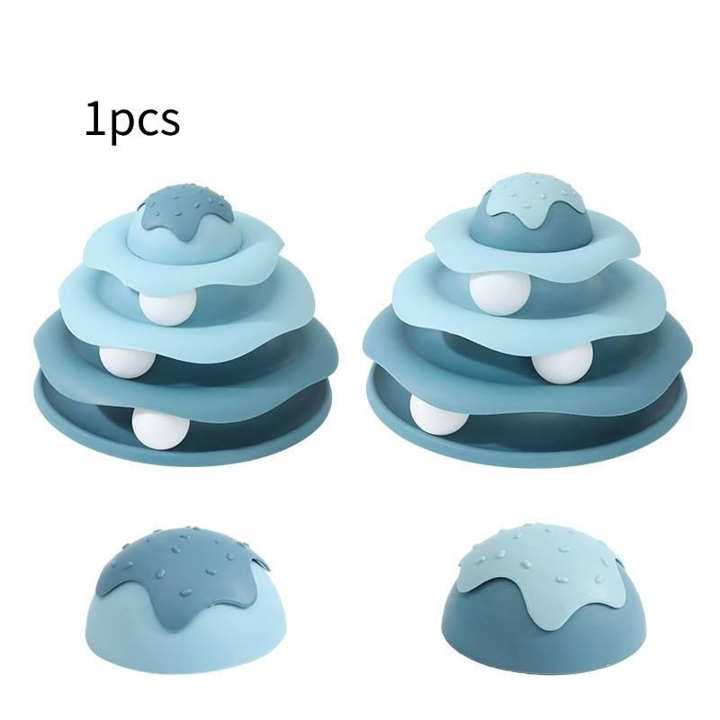 Cat Toy Set With Inflatable Bee Wobbler And Play Wheel For Interactive Play And Gift