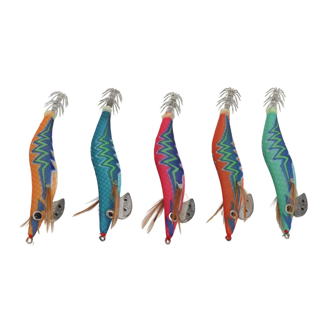 5PCS Shrimp Lure Luminous Baits Plastic Artificial Jig Hooks Fishing Tackle for Freshwater Saltwater Fishing Outdoor Type 2.5