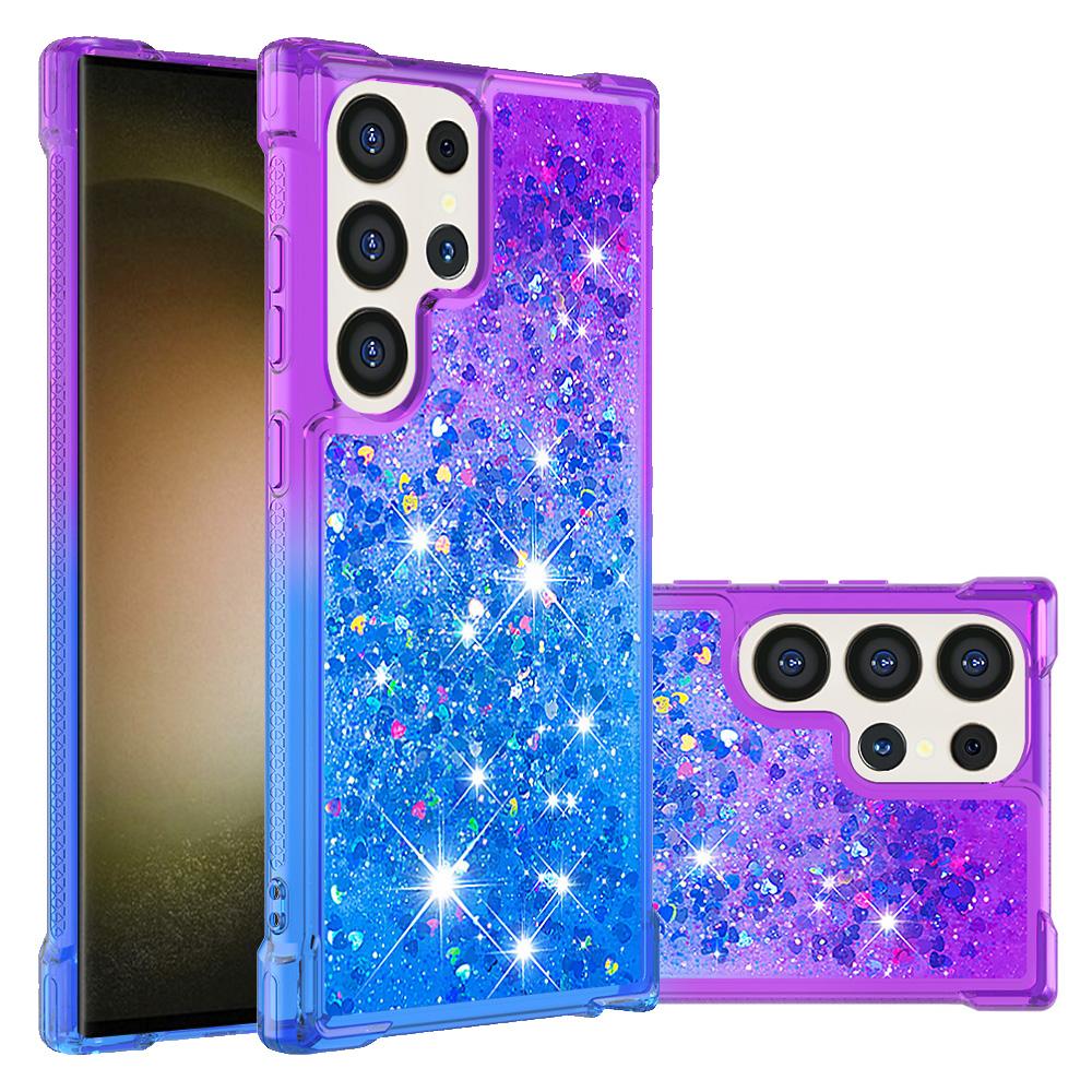 

Gradient Glitter Liquid Quicksand Phone Case For Samsung Galaxy S25 Edge S24 S23 S22 Ultra S21 Plus S20 FE 5G Anti Fall Cover Galaxy S20+