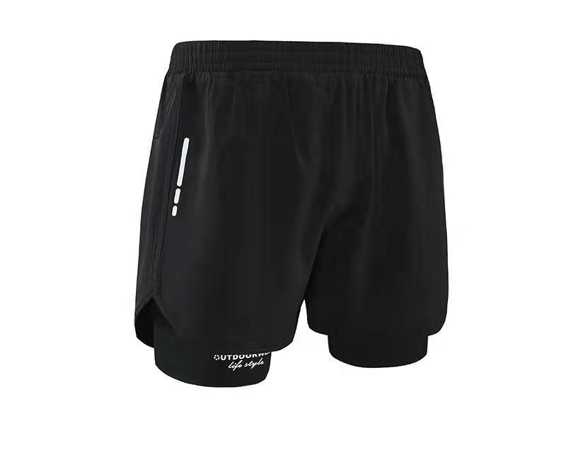 Double-Layer Men s Running & Training Pants - Quick-Dry, Anti-Exposure with Sweat Towel Loop. XL чёрный