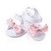 0-18M Baby Girl Sandals Toddler Infant Sandals Soft Rubber Sole Anti-Slip Summer Flower Lace Crib Bow ShoesFirst Walker