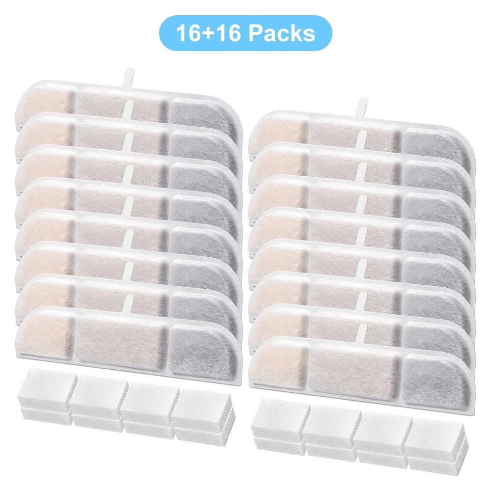 Household Pet Water Dispenser Filter Cartridge 16pc