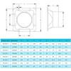 Household Accessories ABS Wall Flange Connector Black Ventilation Pipe Joint Air Ducting Connection Kitchen