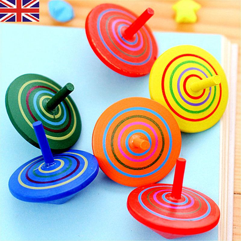 

12 шт. Волчок, Игрушечные волчки, 4 см расписанные вручную деревянные наполнители для праздничных мешочков и деревянная игрушка-волчок, креативная деревянная сенсорная игрушка 12Pcs(Random Color)