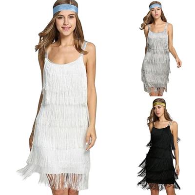 Moda damska Wind Splicing Tassel Bez rękawów Spódnica w kształcie litery A Casual Dress