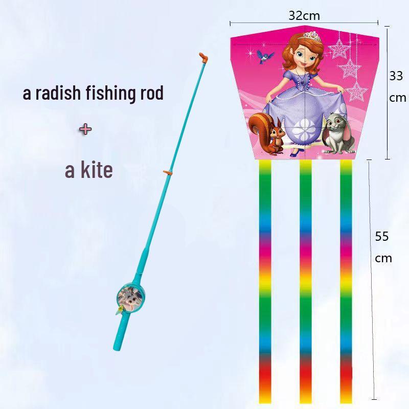 Weifang Traditional Handmade Fishing Rod Kite: Easy-to-Fly Outdoor Parent-Child Fun Kite for Adults & Children