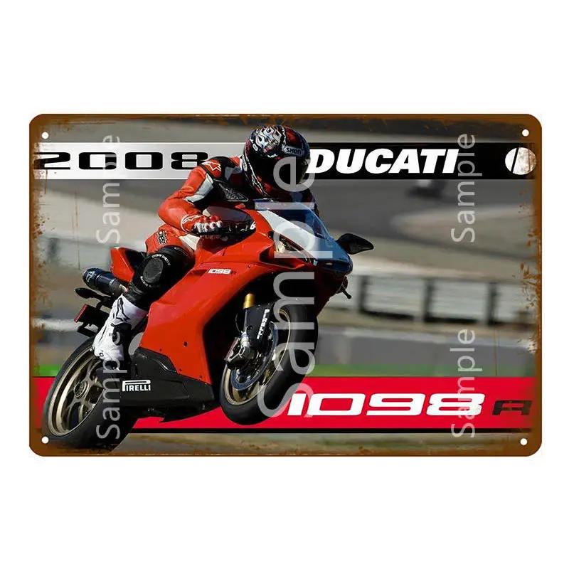 Vintage Race Motorcycle Poster Triumph Metal Tin Plaque Retro Signs For Pub Bar Garage Home Wall Decor 20x30cm YL143