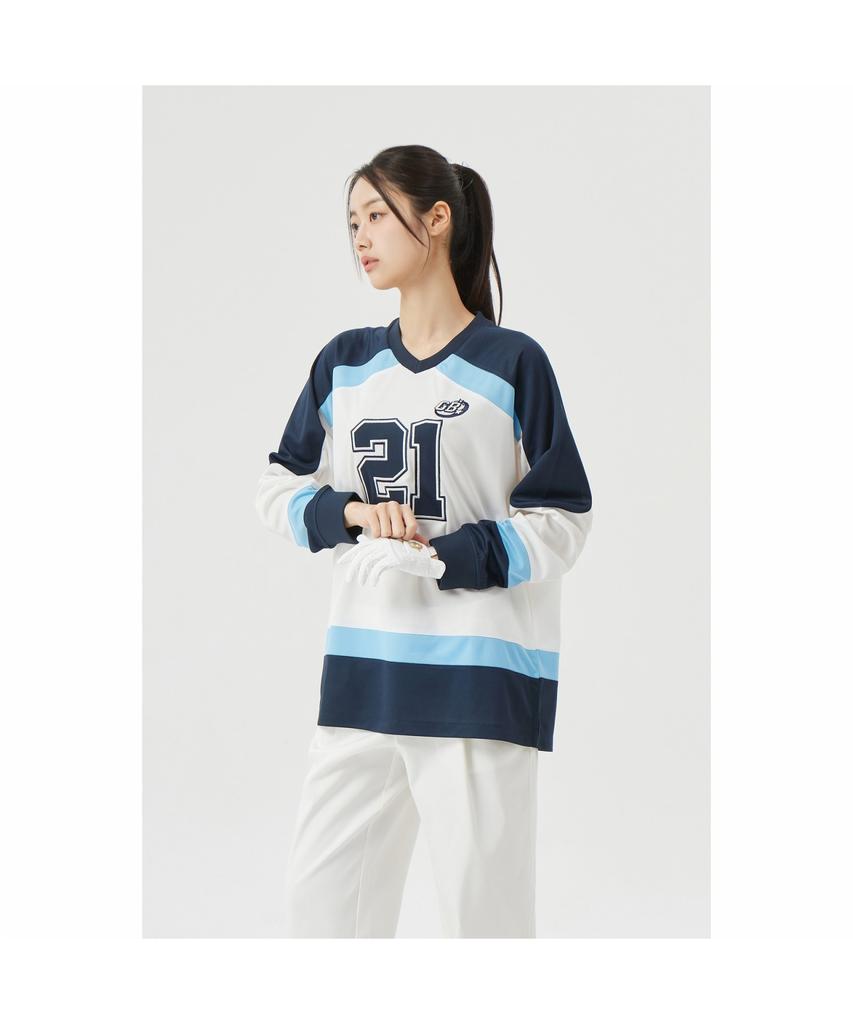 Goldeunbeeo (W) Mesh Hybrid Long T-Shirt G5Tam26351Ivx