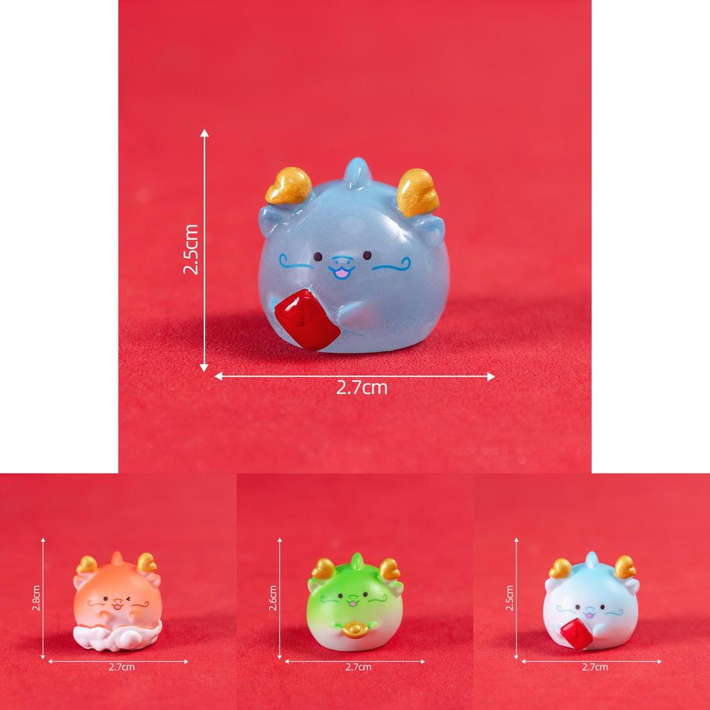 Creative Resin Dragon Miniatures Festive Blind Box Car Accessories Cute Figurines